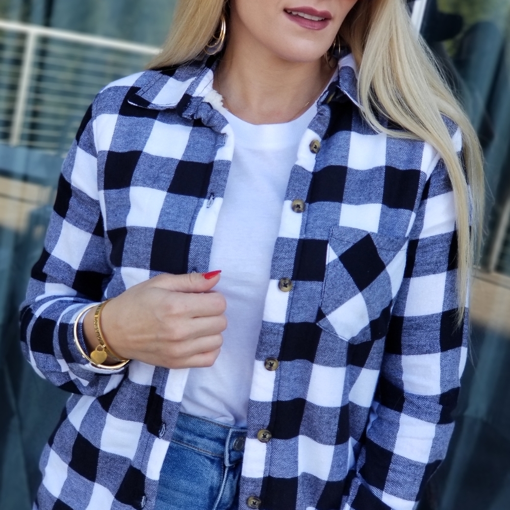 FEEL GOOD Flannel Fleece lined Button Down… - Picture 10 of 11